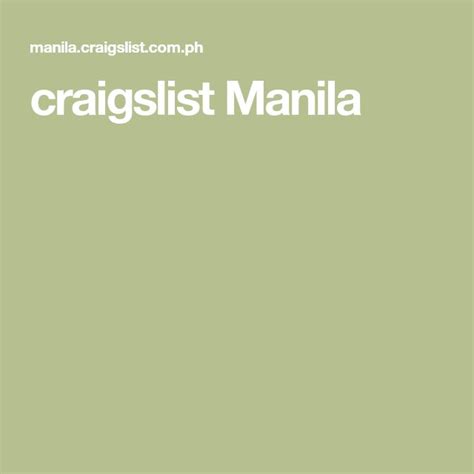 craigslist manila|craigslist philippine women.